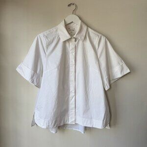 Pink Tartan Crisp White Cotton Blouse